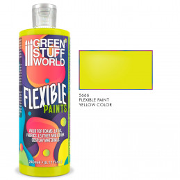 Peinture souple jaune 240ml | Peinture flexible