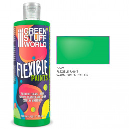 Peinture souple vert chaud 240ml | Peinture flexible