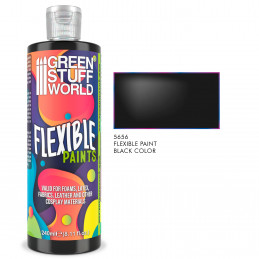 Peinture souple noir 240ml | Peinture flexible