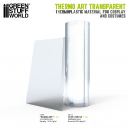 Cosplay ThermoArt Transparent | Clear thermoplastic material for thermoforming and modeling of Cosplay costumes and props