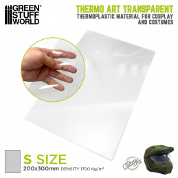 Cosplay ThermoArt Transparent | Clear thermoplastic material for thermoforming and modeling of Cosplay costumes and props