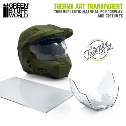 Cosplay ThermoArt Transparent | Clear thermoplastic material for thermoforming and modeling of Cosplay costumes and props