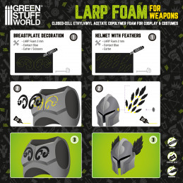 LARP foam for soft combat and LARP weapons