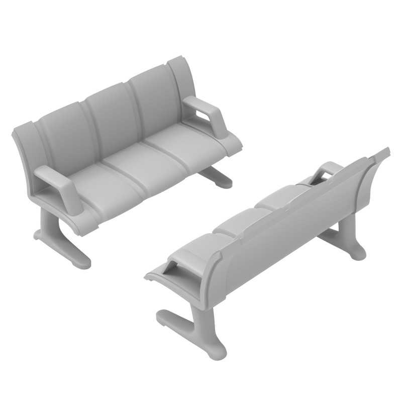 Bancs de salle d'attente en résine imprimée en 3D Bancs de salle d'attente en résine imprimée en 3D