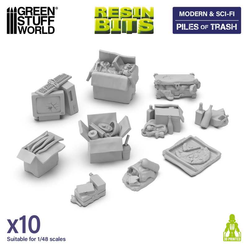 Montañas de Basura | Montones de basura en resina 3D para dioramas y maquetas