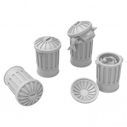 Trash Cans | Litter bins for dioramas, scale models, and board games