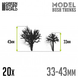 20x Model Bush Trunks | Diorama Trees