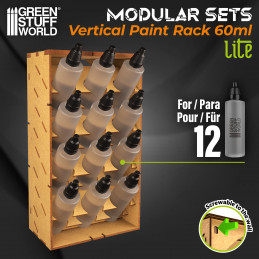 Vertical Paint Organizer 60ml - LITE | MDF Wood Displays