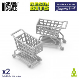 Shopping Carts | Supermarket trolley for dioramas, scale models, and board games
