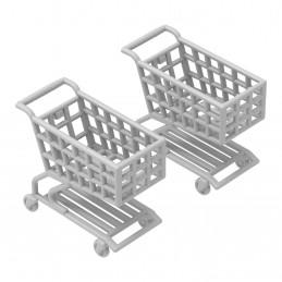 Shopping Carts | Supermarket trolley for dioramas, scale models, and board games