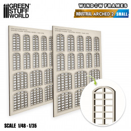 Industrial Arched Miniature Windows - Small (type 2)