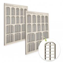 Industrial Arched Miniature Windows - Small (type 2)