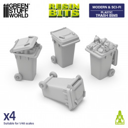 Plastic Trash Bins | Trash Can with Wheels