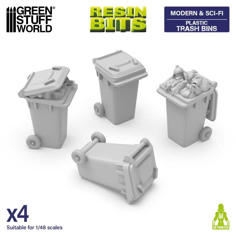 Plastic Trash Bins | Trash Can with Wheels