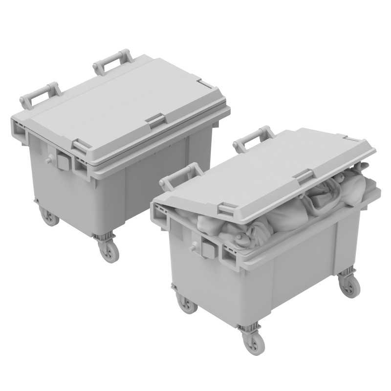 Conteneur Poubelle | Poubelle à déchets pour maquettes Conteneur Poubelle | Poubelle à déchets pour maquettes