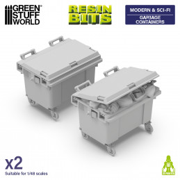 Garbage Containers for dioramas | Large Garbage Bins