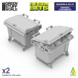 Garbage Containers for dioramas | Large Garbage Bins