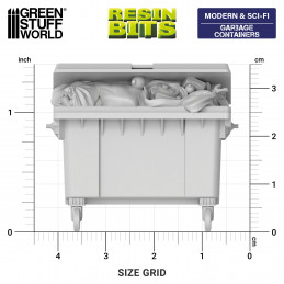 Garbage Containers for dioramas | Large Garbage Bins
