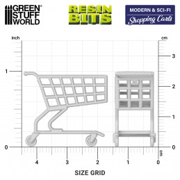Shopping Carts | Supermarket trolley for dioramas, scale models, and board games