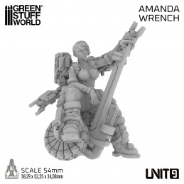 Figuras Ciberpunk Unit 9 - Amanda Wrench 54mm