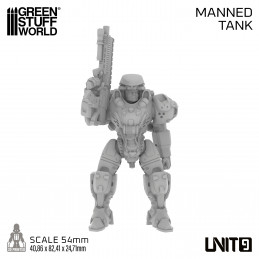 Cyberpunk Unit 9 Figures - Manned Tank 54mm