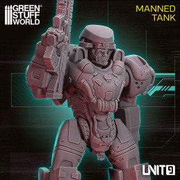 Cyberpunk Unit 9 Figures - Manned Tank 54mm