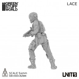 Figurine Ciberpunk Unit 9 - Lace 54mm