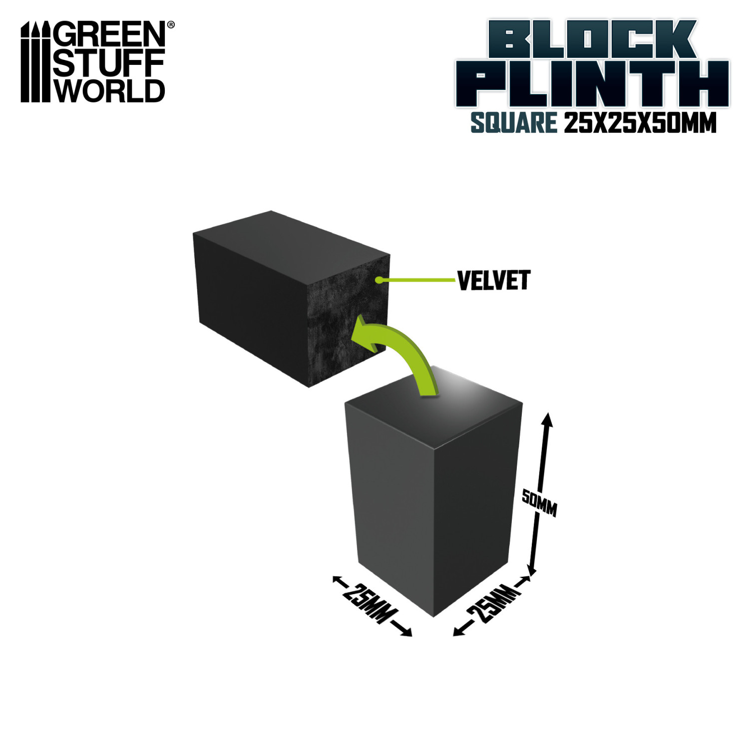 Display Block 2.5X2.5 cm - Black