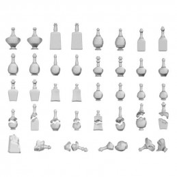 Set impreso en 3D - Pociones y Botellas de Licor de resina