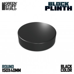 Round Tank Block Plinth 15 cm - Black