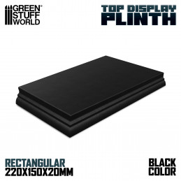 Rectangular Top Display Plinth 22x15 cm Black