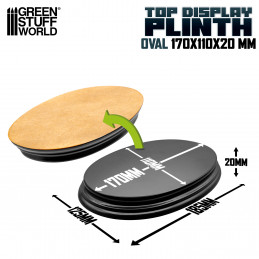 Oval Display Plinth 17x11 cm | Oval Plinths