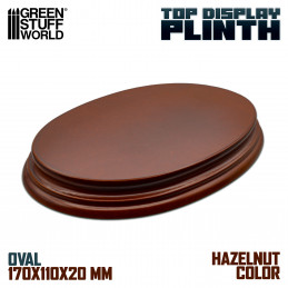 Oval Display Plinth 17x11 cm - Hazelnut Brown | Oval Plinths