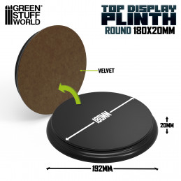Round Top Display Plinth 180x18 mm