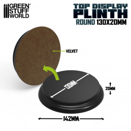 Round Top Display Plinth 130x18 mm