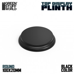 Round Wood display bases 10 cm Black | Wood display bases