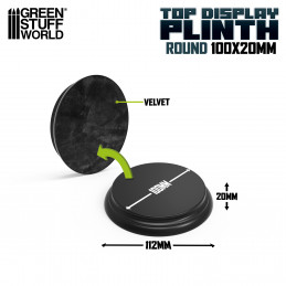 Round Wood display bases 10 cm Black | Wood display bases