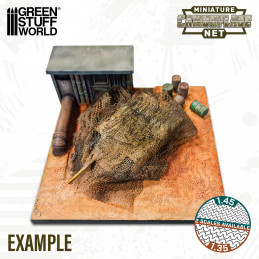 Miniature Camouflage Nets Khaki 1:45