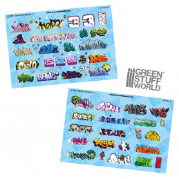 Decals ad acqua | Decalcomanie graffiti per modellini ferroviari 1/87 HO