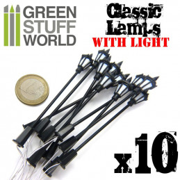 10x Lampioni Classici con Luci LED