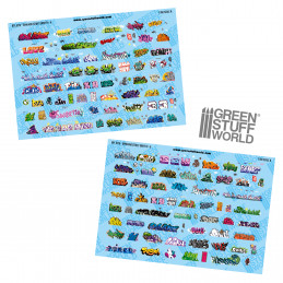 Decals ad acqua | Decalcomanie graffiti per modellini ferroviari 1/160 N