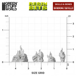 Crânes Humains Brûlants en résine | Crânes enflammés | Burning Skulls