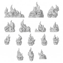 Resin Burning Skulls | Flaming Resin Skulls