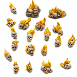 Resin Burning Skulls | Flaming Resin Skulls