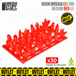 RED Resin Crystals - Medium | Transparent resin bits