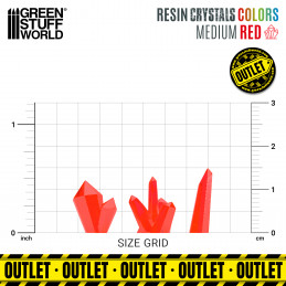 RED Resin Crystals - Medium | Transparent resin bits
