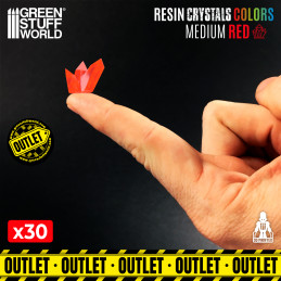 RED Resin Crystals - Medium | Transparent resin bits