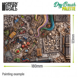 Texturpalette für Drybrushing | Dry Brush Palette | Trockenbürsten-Texturpalette | Trockenpinsel-Texturpalette für Trockenpinsel