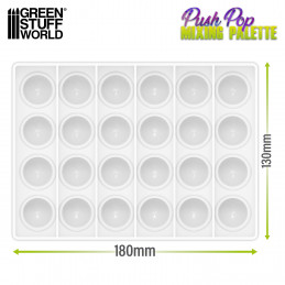Paleta de Mezclas Push Pop | Paleta de pintura de silicona | Paleta burbujas silicona