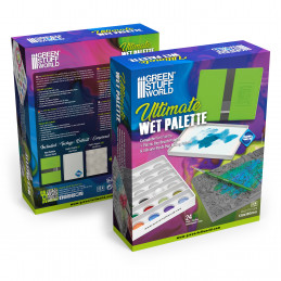 Green Stuff World Ultimate Wet Palette + Drybrush texture palette + Push Pop Mixing Palette
